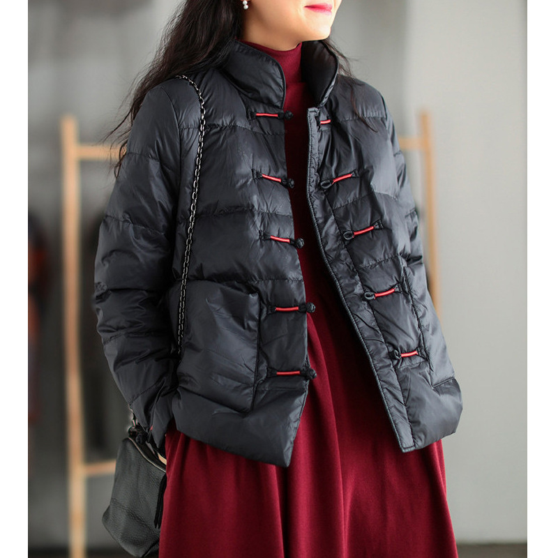 2024 New National Style down Jacket Classic Handmade Women's Coat