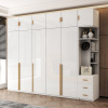 wardrobe modern Light extravagance household bedroom Wardrobe Economic type white Light Assemble Swing Economics cabinet