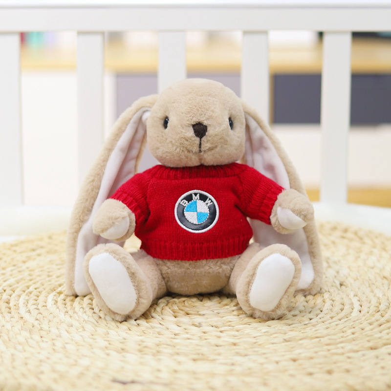 Suéter lindo muñeca de peluche conejo orejas colgantes juguetes Mercedes-Benz Audi Volkswagen Toyota Ford muñeca 4S regalo de actividad de la tienda