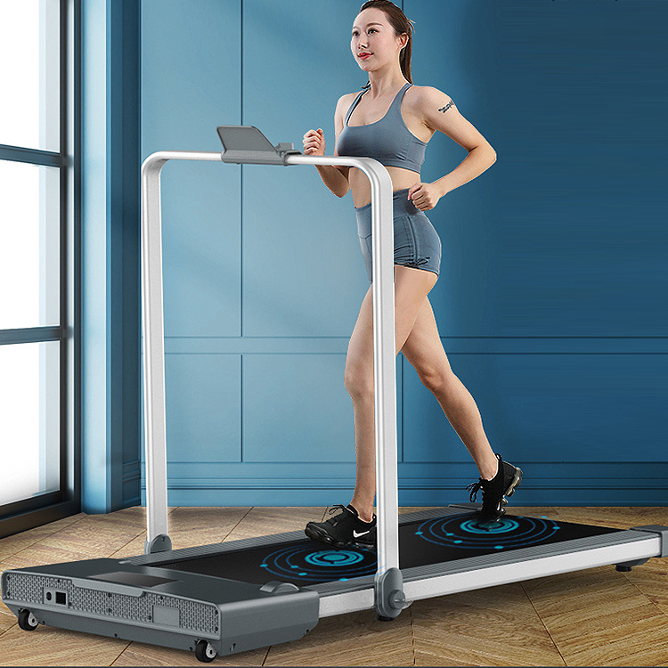 Fábrica transfronteriza máquina de caminar plegable plana cinta de correr portátil eléctrica instalación-libre plegable pequeño equipo de fitness