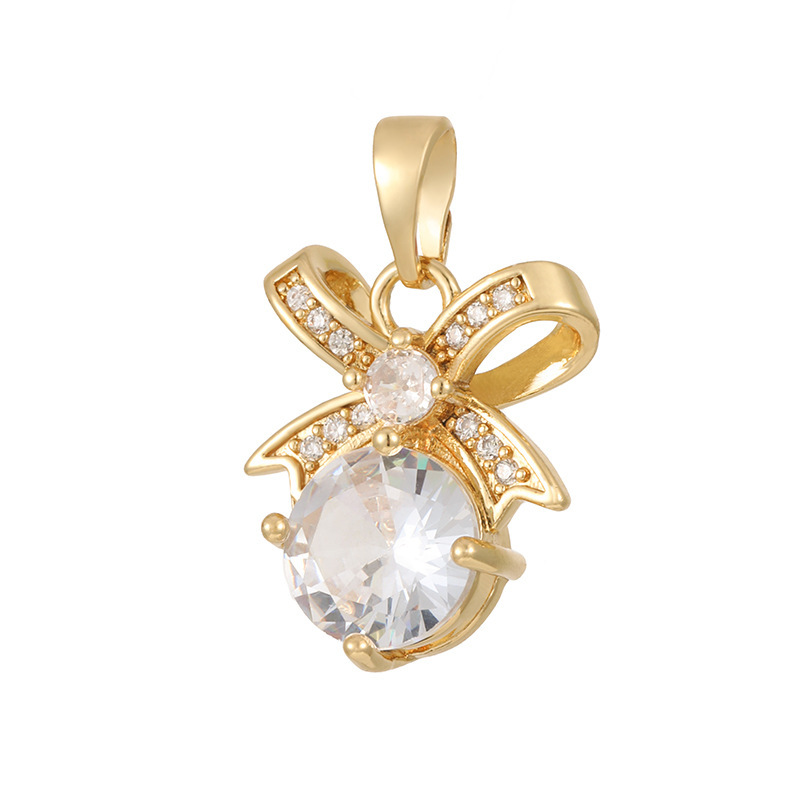 Joyas transfronterizas colgante de rubí esmeralda ligero de lujo accesorios de acero de titanio collar no decolor cadena clavícula
