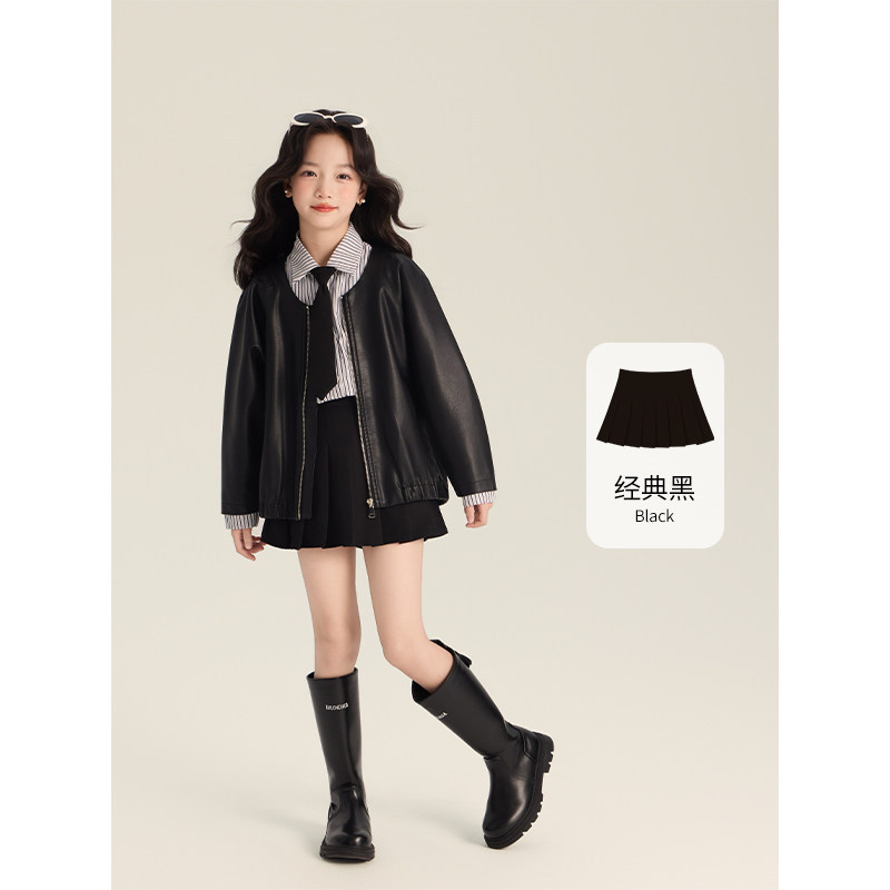 Verano nuevo color sólido niña JK falda de niño vestido de corte universal estilo básico de verano simple japonés falda corta