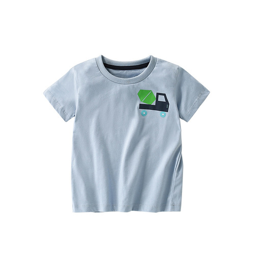 Malwee Boys' Summer T-Shirt for European and American Children, Casual Short Sleeve, Stylish, Round Neck Children's Clothing