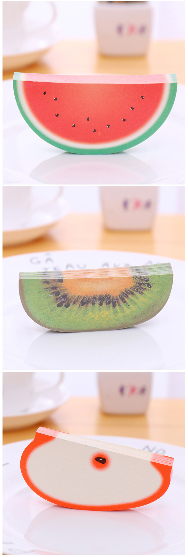 Creative Fruit Shape Notepad Three-dimensional Apple Note Pad Tearable Internet Hot Fresh Students' Stickers Small Notebook display picture 2