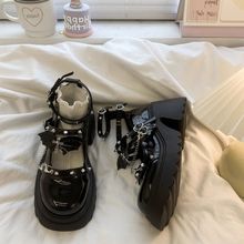2025春夏辣妹哥风小个子高跟增高JK小皮鞋女新款厚底LOLITA单鞋
