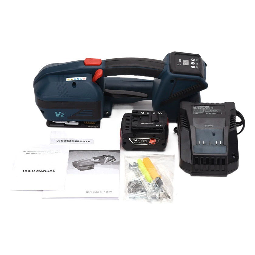 Электрический пресс-подборщик V2, сумка-подборщик, полностью автоматическая обвязка, пластиковый стальной ремень, полипропиленовый ремень, термоплавкий, без пряжек