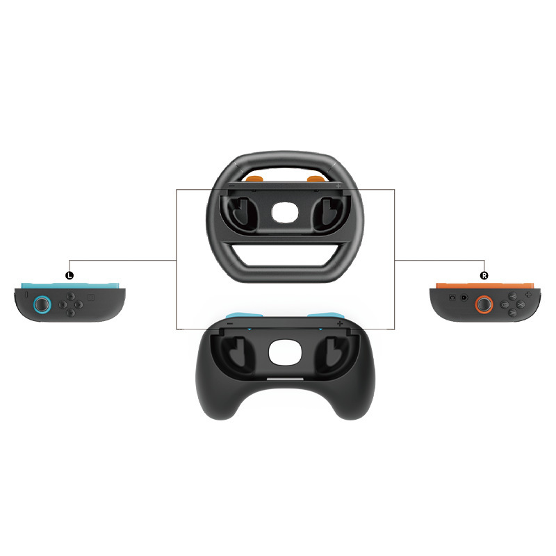 HBS-2870 新型 Switch2 左右ハンドル レーシングステアリングホイール Switch2 ハンドル グリップ コンビネーションセット|undefined