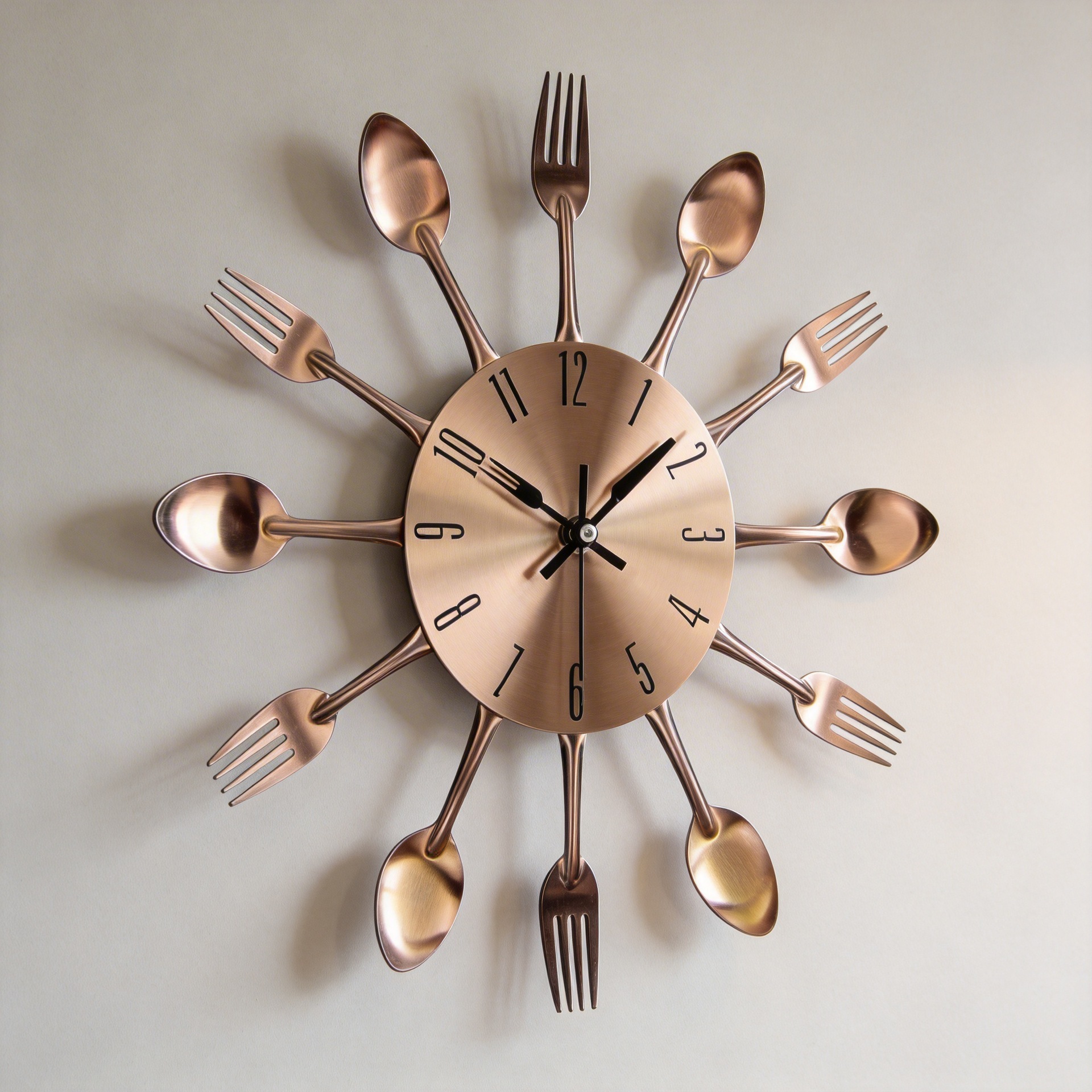 Electroplated Creative Restaurant Decorative Wall Clock, Living Room Light Luxury Wall Clock, Large Clock, Simple Home Wall Clock