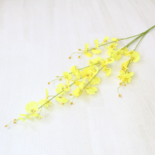 5叉跳舞兰黄色黄豆绢花文心兰家居装饰假花摆件干花花束仿真绿植