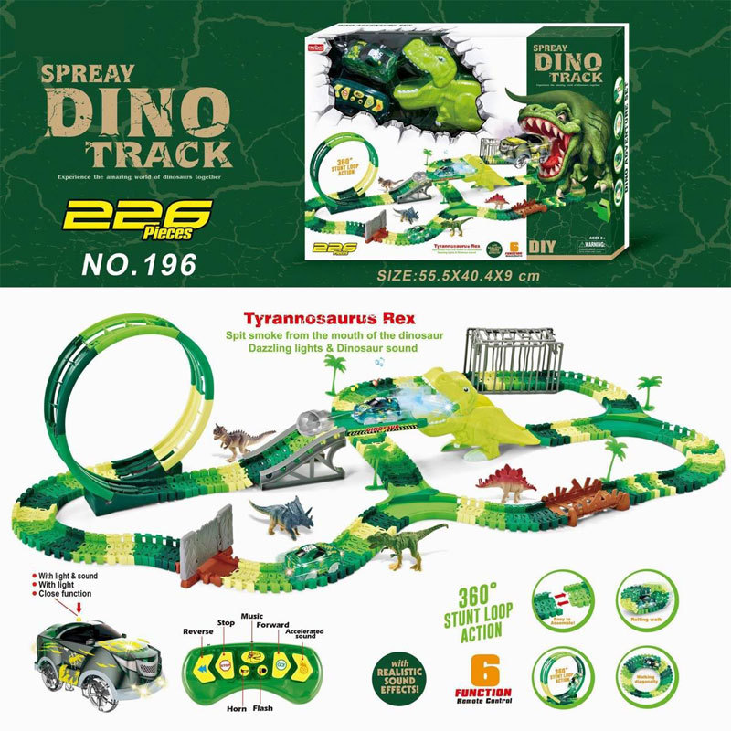 Productos especiales transfronterizos Simulación infantil multifuncional coche de comida rápida coche controlado remoto muñeca familia serie de juguetes de dinosaurios