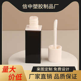 过光油唇彩管便携装包材厂方形瓶彩妆化妆品批发亮面条纹盖唇釉管