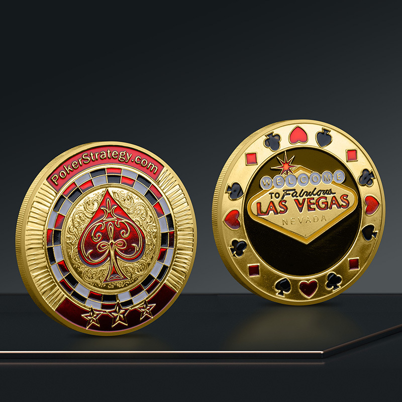 Red peach heart poker chip commemorative medal Las Vegas lucky gold and silver coin metal card Press collection gift Red peach heart poker chip commemorative medal Las Vegas lucky gold and silver coin metal card Press collection gift