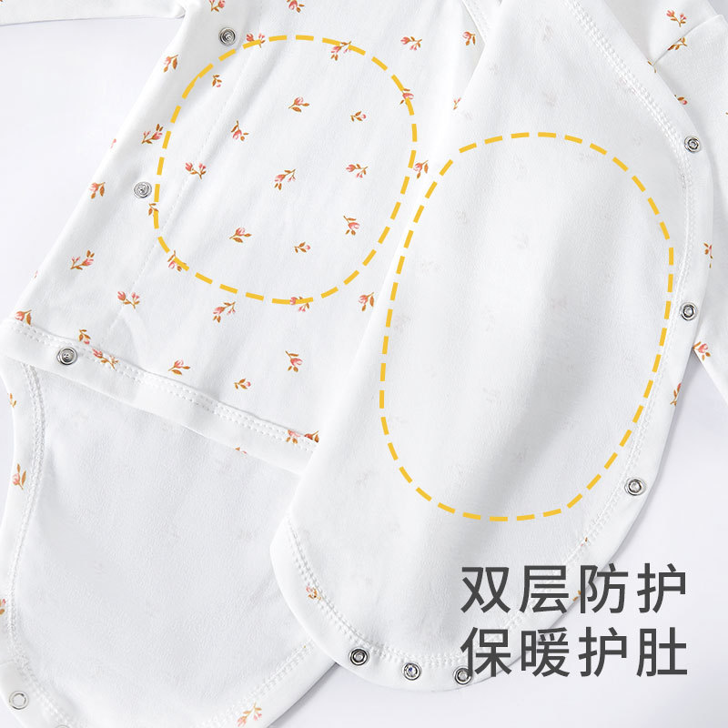 Clase A puro algodón bebé vaina manga larga crossbody Heshang mono masculino y femenino ropa de bebé transfronteriza caliente