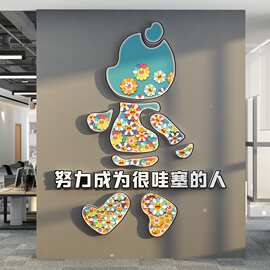 网红打卡造景办公室墙面装饰企业文化司进门手机形象氛围布置贴画