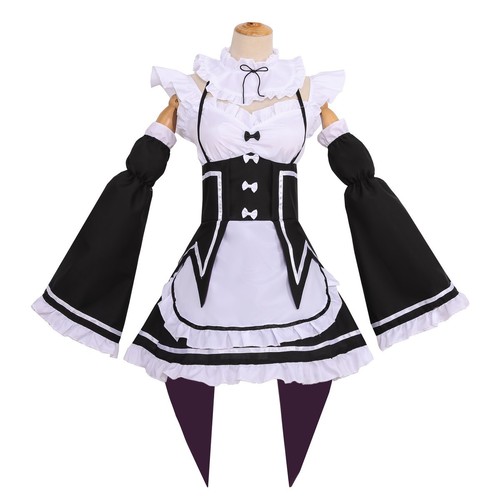 S-3XL Plus Size Maid Costume: Life in Another World from Scratch Ram Rem Ram cosplay anime