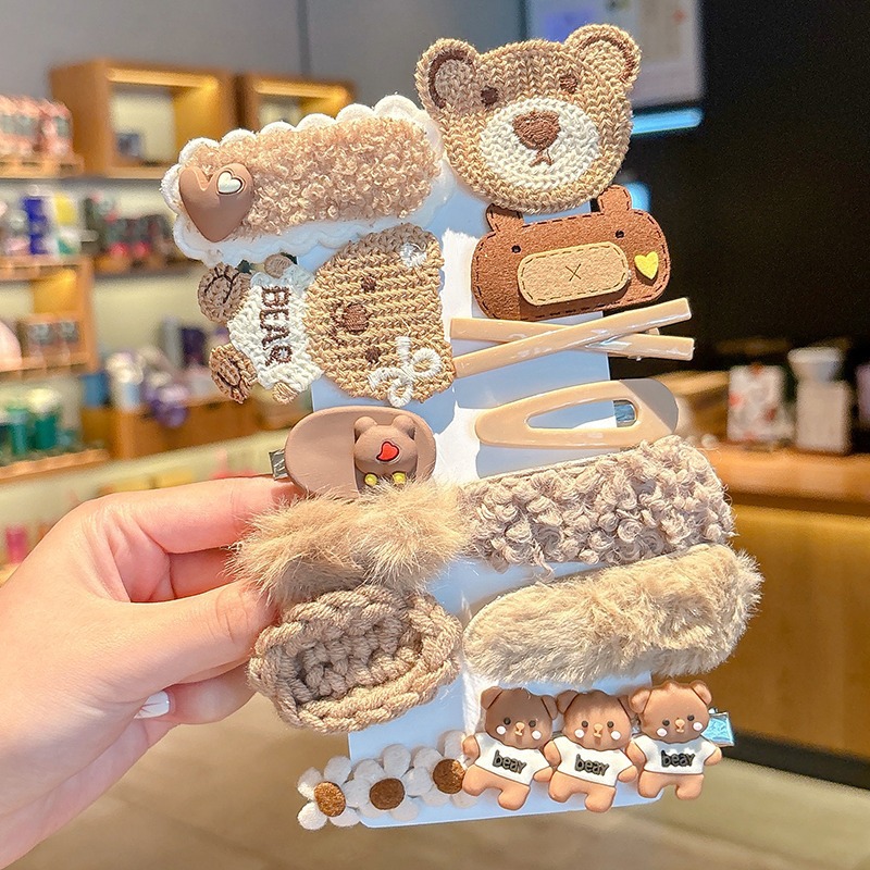 Horquilla para niños de otoño e invierno, sensación de alta calidad, no daña el cabello, pequeña fragancia, horquilla de felpa para niña, tocado, lindo clip lateral