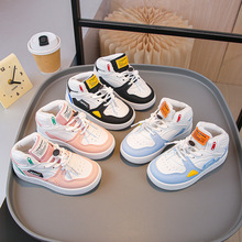 新款男童休闲鞋高帮儿童运动鞋2025春秋季女童板鞋潮流软底宝宝鞋