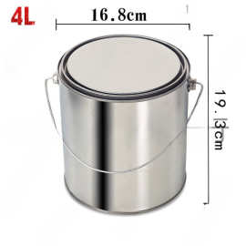 沥青取样桶留样铁罐手提油漆桶带盖铁桶分装密封罐子铁皮桶圆桶