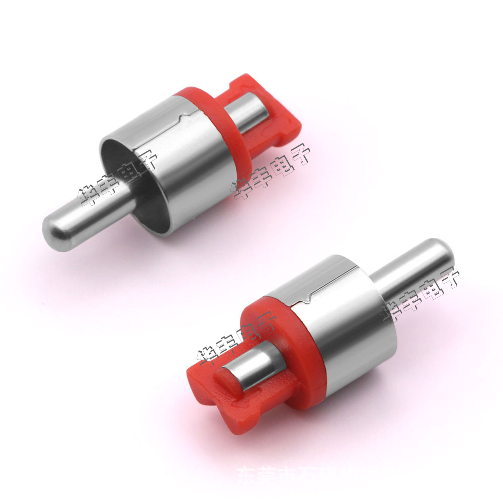 莲花头 RCA音频公头 单缝高涨力 四缝插头莲花母座 RCA母头音箱