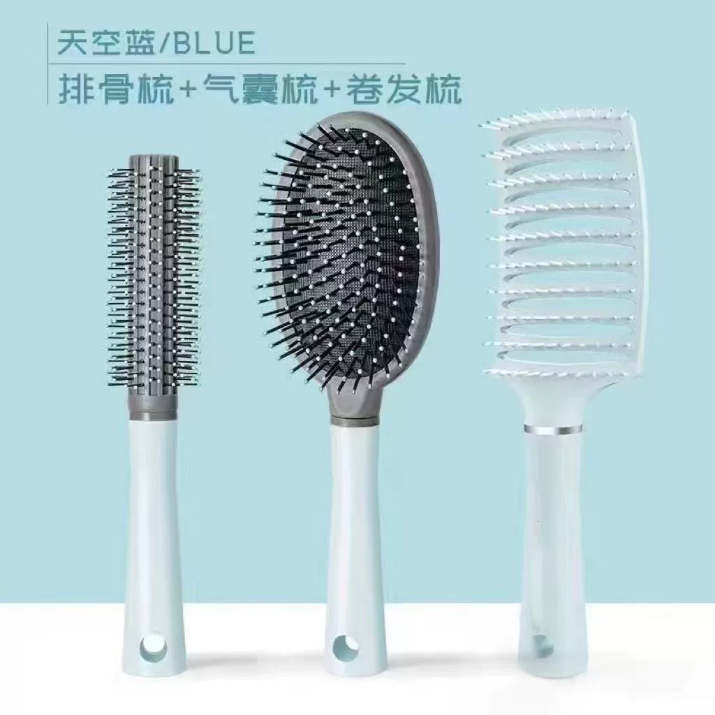 Air bag, soft heel, curly handheld massager, brush