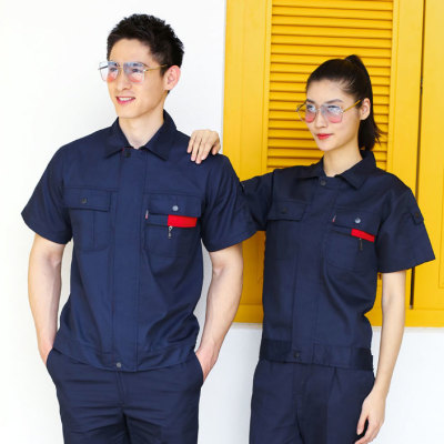 summer Short sleeved coverall suit singleton men and women Automobile Service workshop factory work clothes Factory clothing Labor uniforms