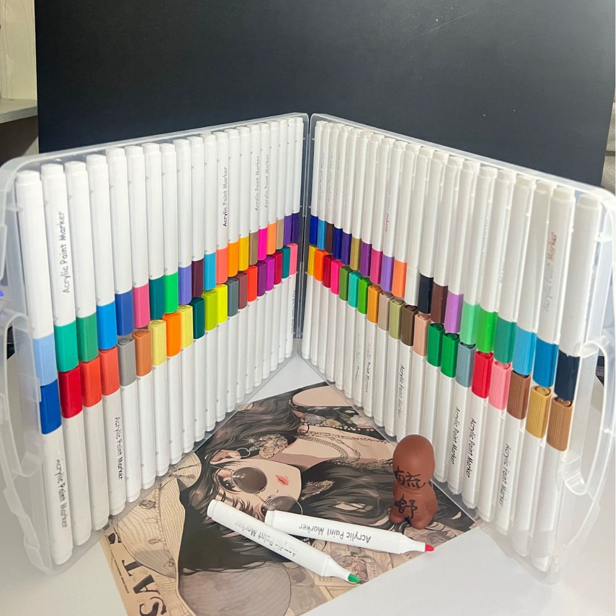 Акриловый маркерный набор 24/36 цветов для студентов diy живопись водонепроницаемый рисование акриловый маркерный карандаш на водной основе