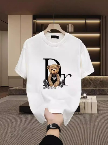 Summer New Style Hooded Streetwear Casual Heavyweight Print T-shirt for Men and Women