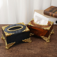 Factory's New European Style Large High-end Tissue Box Tissue Box Home Car Use European Creative