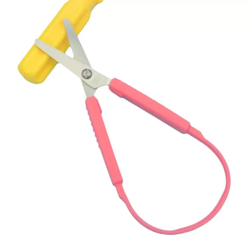 厂家直供小号跨境货源环形 环形剪 儿童学生弹力 办公 弹力剪刀