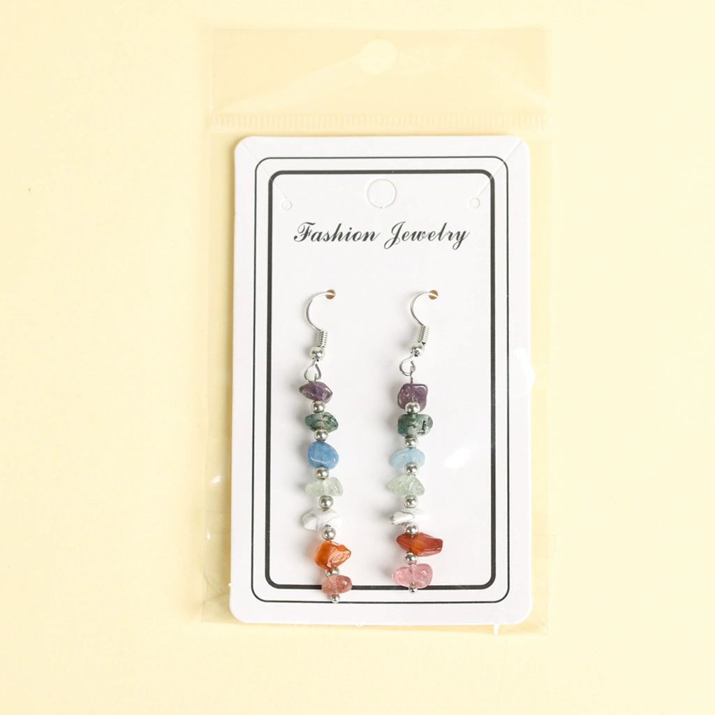 Natural water, mixed crystal, creative earrings handmade, Amazon, simple and elegant design