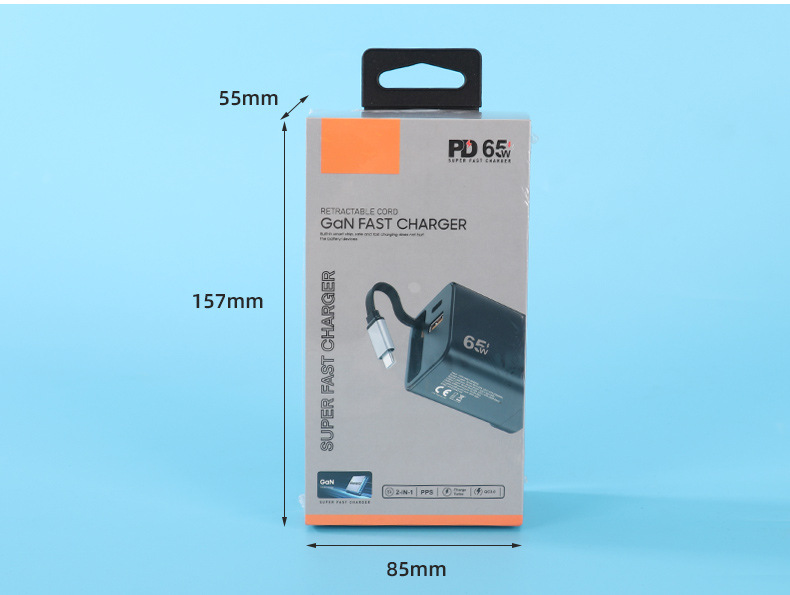 65W Fast Charging Charger Compatible Android EU US UK IN With Data Cable Wholesale_voghion.com