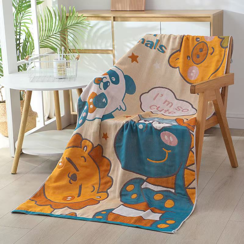 80*160 Extra Large Gauze Bath Towel, Air Conditioning Blanket, Absorbent and Lint-Free, Soft Household Wrap for Adults and Children