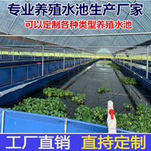 加厚PVC刀刮布养殖水池户外大型水蛭鱼池人工养虾支架圆形蓄水池