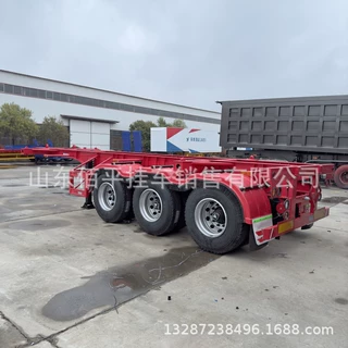 骨架运输半挂车 骨架车 三轴直梁骨架车 拖挂车危险品骨架