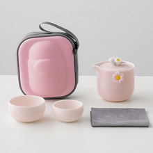 便携旅行茶具套装快客杯商务礼品伴手礼羊脂玉瓷手抓壶一壶两杯