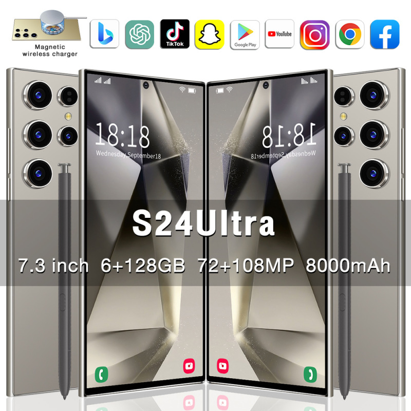 S 24ultraクロスボーダー現物1:1無線充電7.3インチ穿孔大画面スマートフォン|undefined