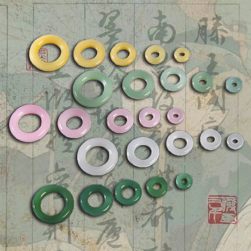 Accessory, accessories, handle, bracelet, protective amulet jade, woven buckle, Chinese style, DIY 3