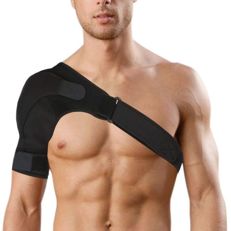Sports Shoulder Pads, Fitness Shoulder Pads, Arm Single Shoulder Basketball Badminton Anti-Dislocation Adjustable Men's and Women's Pressurized Shoulder Pads