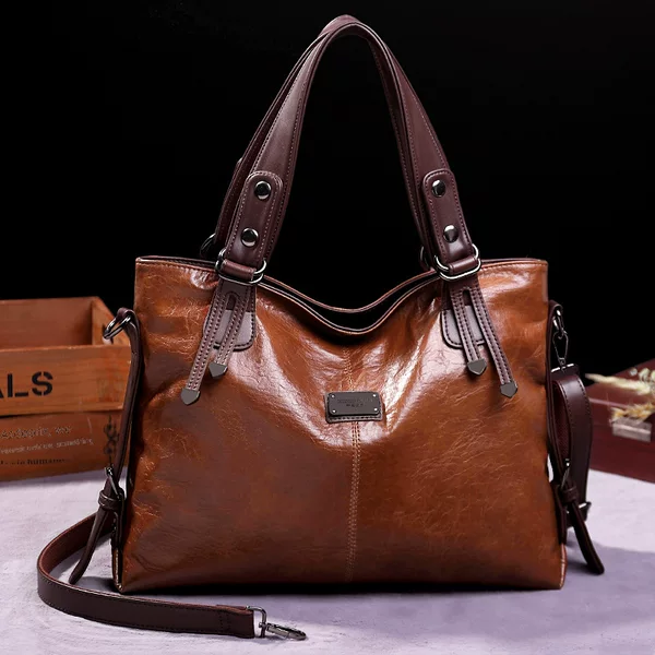 2026 Xidi Paul New Retro Fashion Tote Casual Soft Leather Shoulder Crossbody Large Capacity Women's Bag