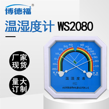 WS2080C八角温湿度计指针式室内壁挂大棚工业医院药房干湿温度计