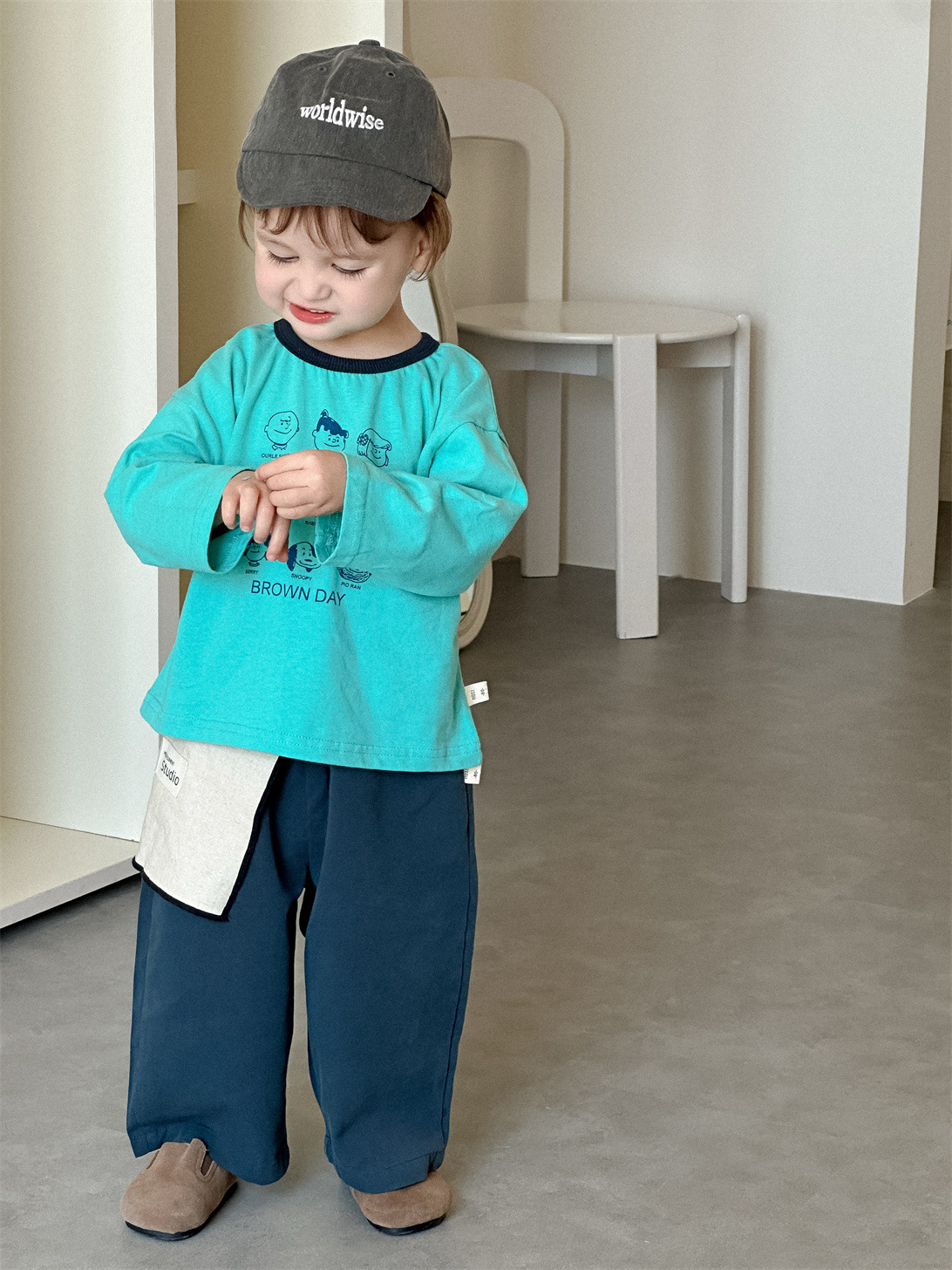 Ropa Infantil Otoño 2025 Nuevo Estilo Coreano Ropa para Niños Conjunto de Otoño para Bebés Niños Camiseta con Estampado de Dibujos Animados Pantalones Casuales image 3