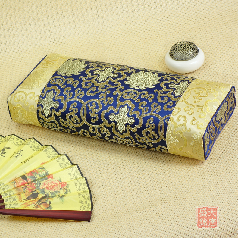 宮廷枕カバー、ヨモギ入り、芯なし、シルクサテン、古代頸椎枕、詰め物なし、漢方枕、長方形、立方体|undefined