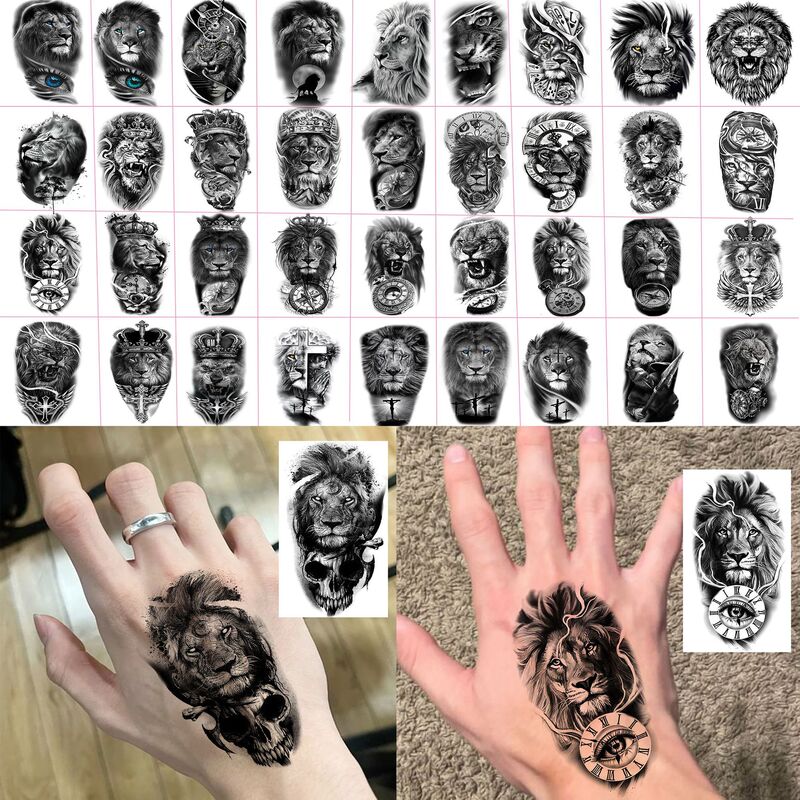 Animal Head Temporary Tattoo Stickers European and American Style Hand Back Tattoo Stickers Temu Amazon Tattoo Children's Day Party Animal Head Temporary Tattoo Stickers European and American Style Hand Back Tattoo Stickers Temu Amazon Tattoo Children's Day Party