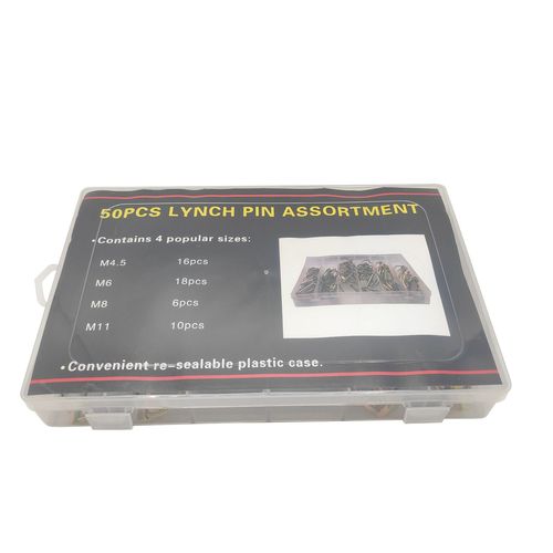 50pc ring pin safety pin spring pin safety pin positioning pin quick lock pin set boxed spring pin