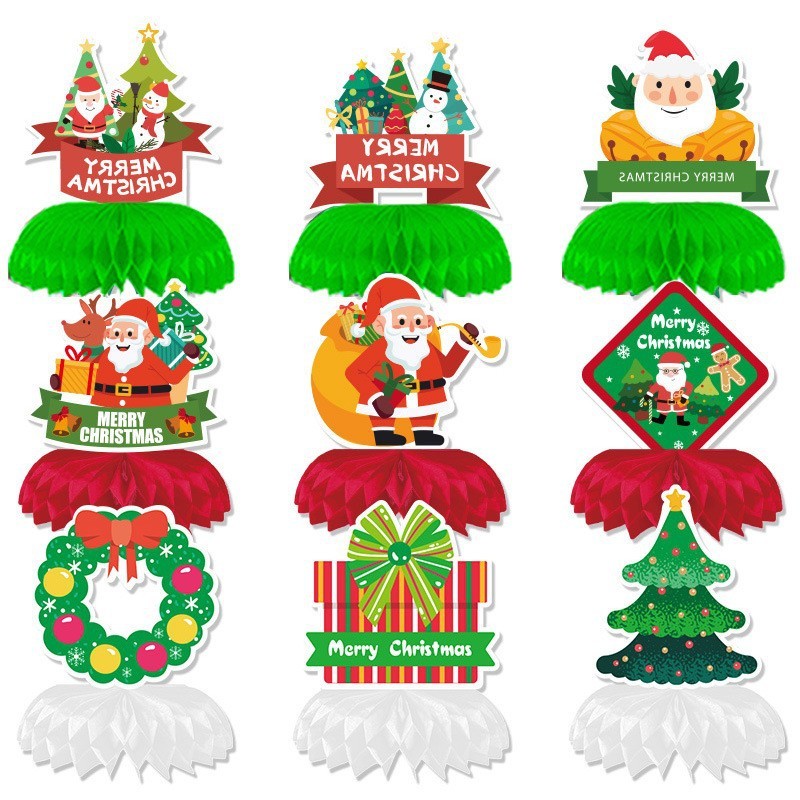 クロスボーダークリスマスパーティー装飾フラッグフラワーアートクリスマスフラッグクリスマスツリーハンギングフラッグバナー装飾|undefined