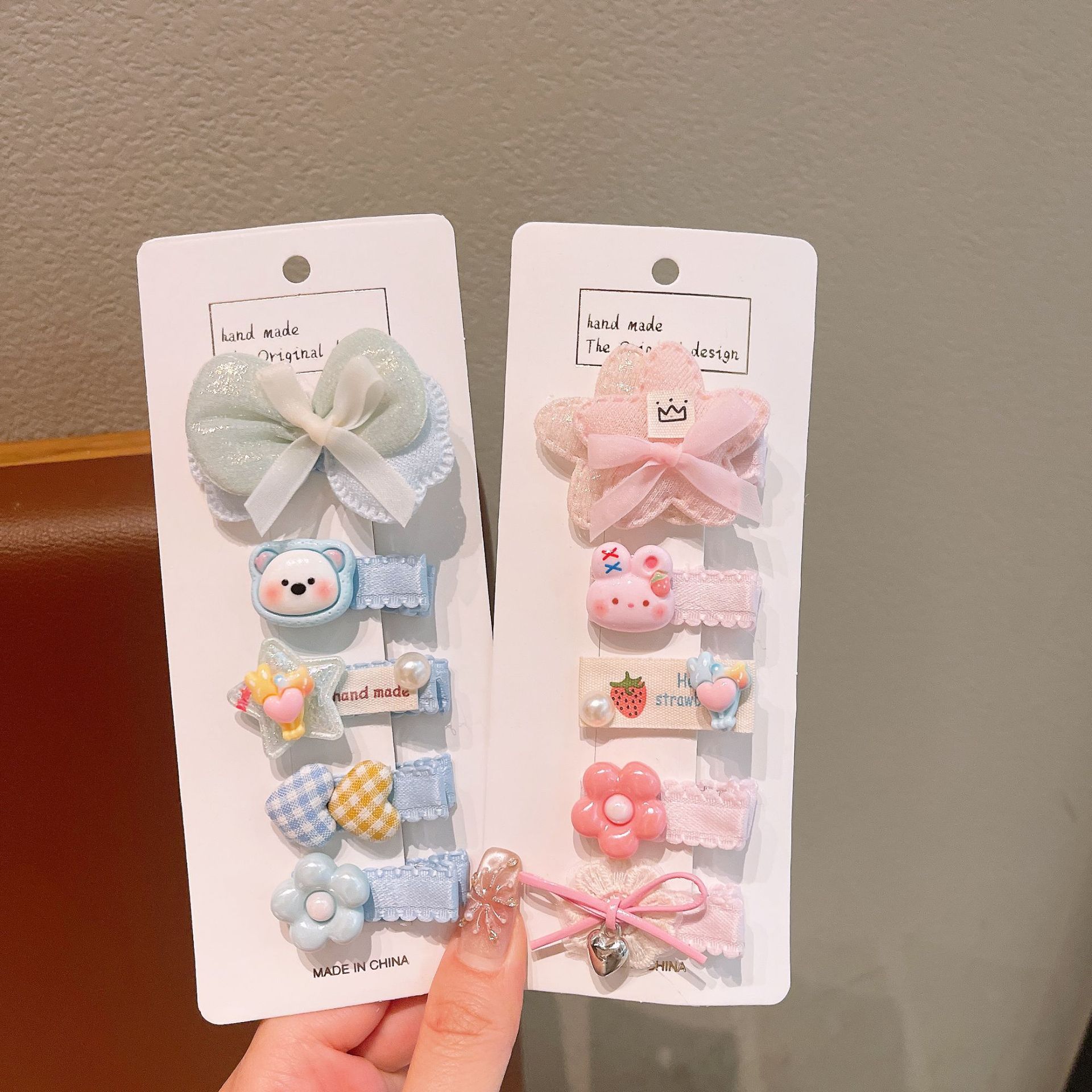 Clip de cabello de malla de arco coreano para niños Clip de cabello de niña encantadora Clip de cabello de niña pequeña Clip de cabello de bebé