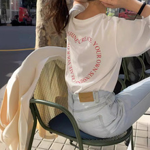韩国东大门2024夏季新款简约时尚字母爱心印花短袖T恤打底衫上衣