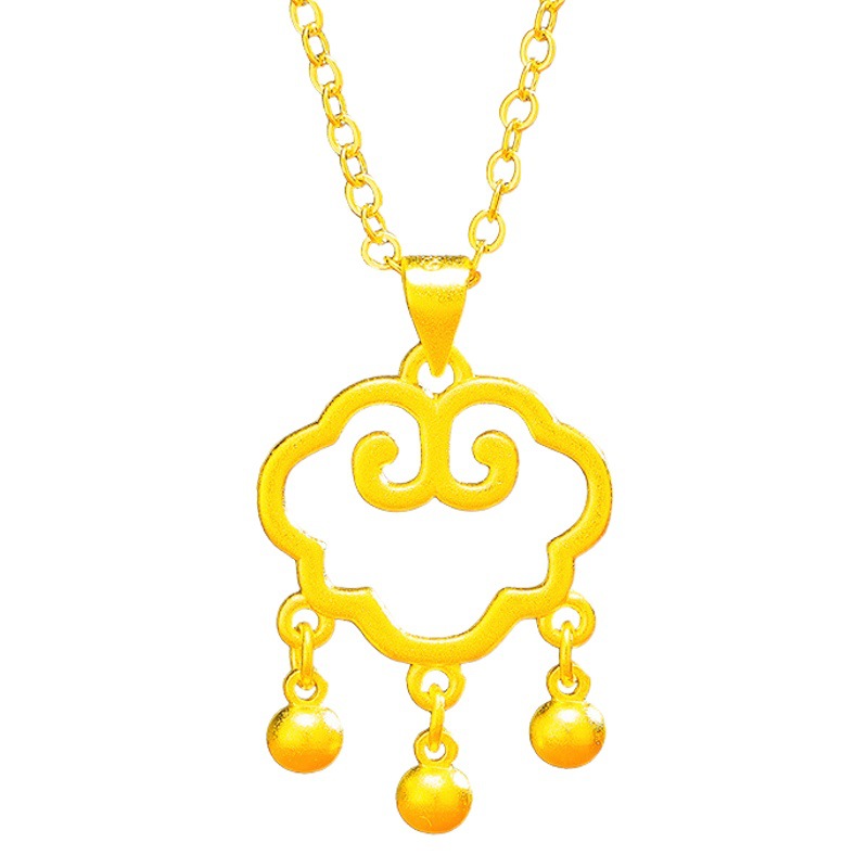 Vietnam arena oro Abacus larga vida bloqueo clavícula colgante vintage hueco campana bloqueo bebé 100 años de edad colgante de joyería al por mayor