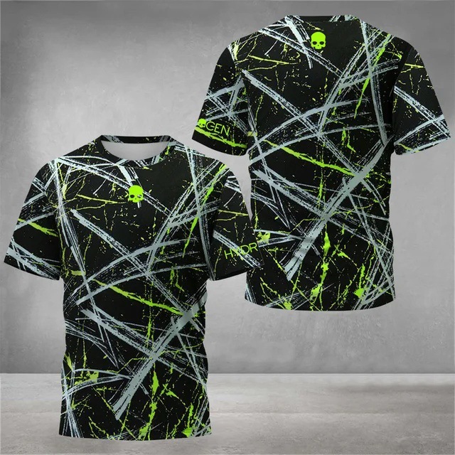 2025 venta caliente moda 3D impresión digital para hombres deportes deportes suelta transpirable manga corta cuello redondo camiseta en stock