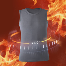 无痕保暖背心男士加绒加厚冬季德绒打底内穿圆领上衣男款冬季马甲